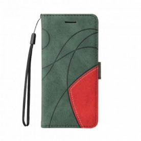 Flip Case voor OnePlus Nord CE 5G Signature Tweekleurig Kunstleer