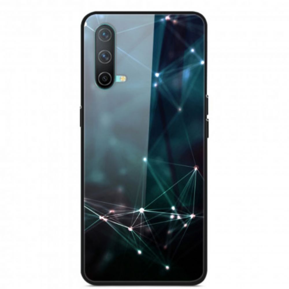 Hoesje voor OnePlus Nord CE 5G Abstracte Kleuren Gehard Glas