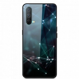 Hoesje voor OnePlus Nord CE 5G Abstracte Kleuren Gehard Glas