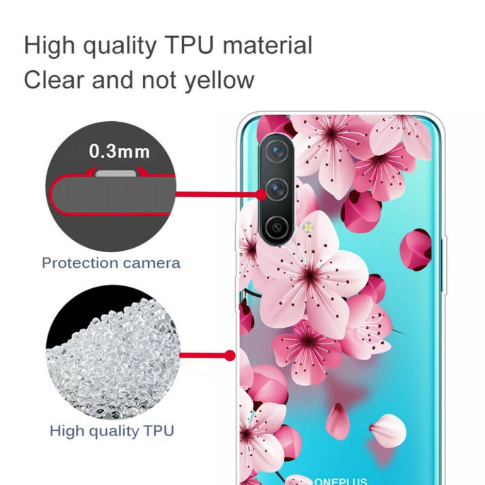 Hoesje voor OnePlus Nord CE 5G Kleine Roze Bloemen