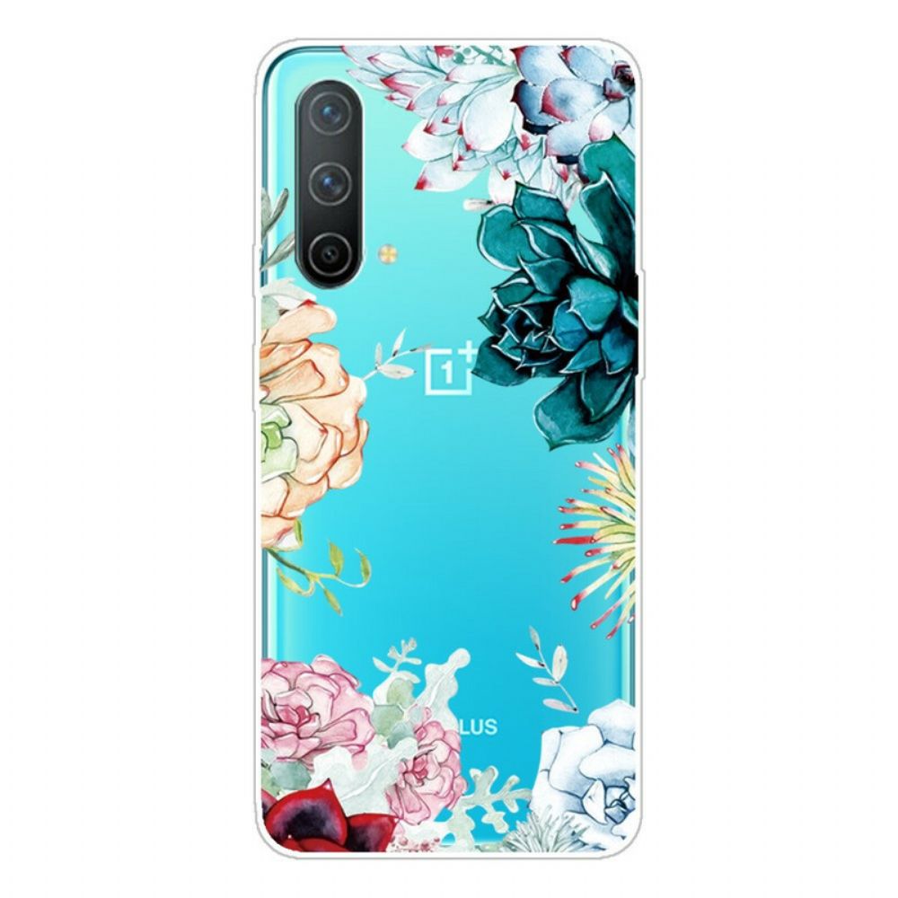 Hoesje voor OnePlus Nord CE 5G Naadloze Aquarelbloemen