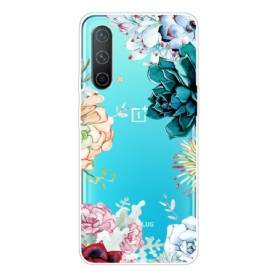 Hoesje voor OnePlus Nord CE 5G Naadloze Aquarelbloemen