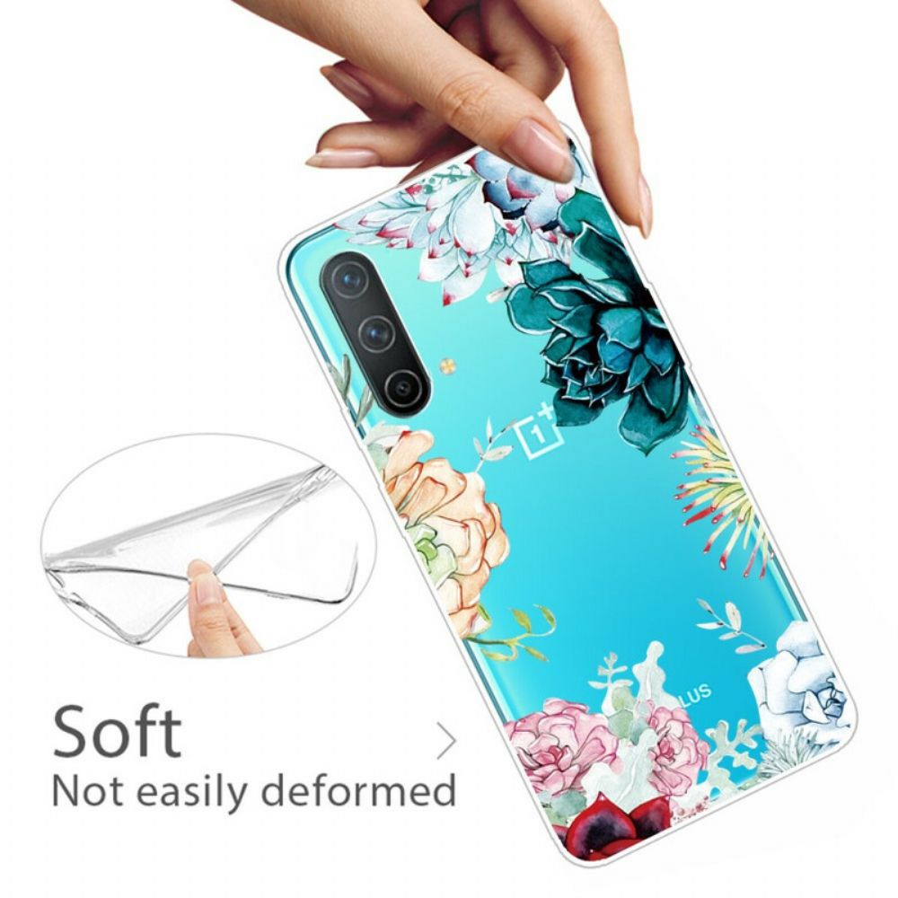 Hoesje voor OnePlus Nord CE 5G Naadloze Aquarelbloemen