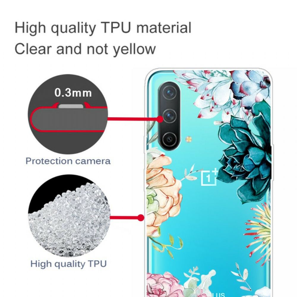 Hoesje voor OnePlus Nord CE 5G Naadloze Aquarelbloemen