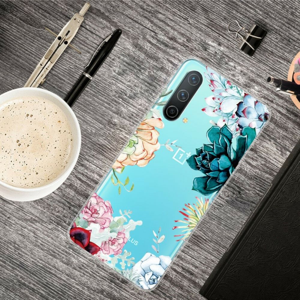 Hoesje voor OnePlus Nord CE 5G Naadloze Aquarelbloemen