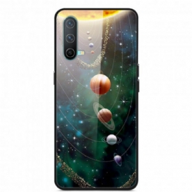 Hoesje voor OnePlus Nord CE 5G Zonnestelsel Planeet Gehard Glas