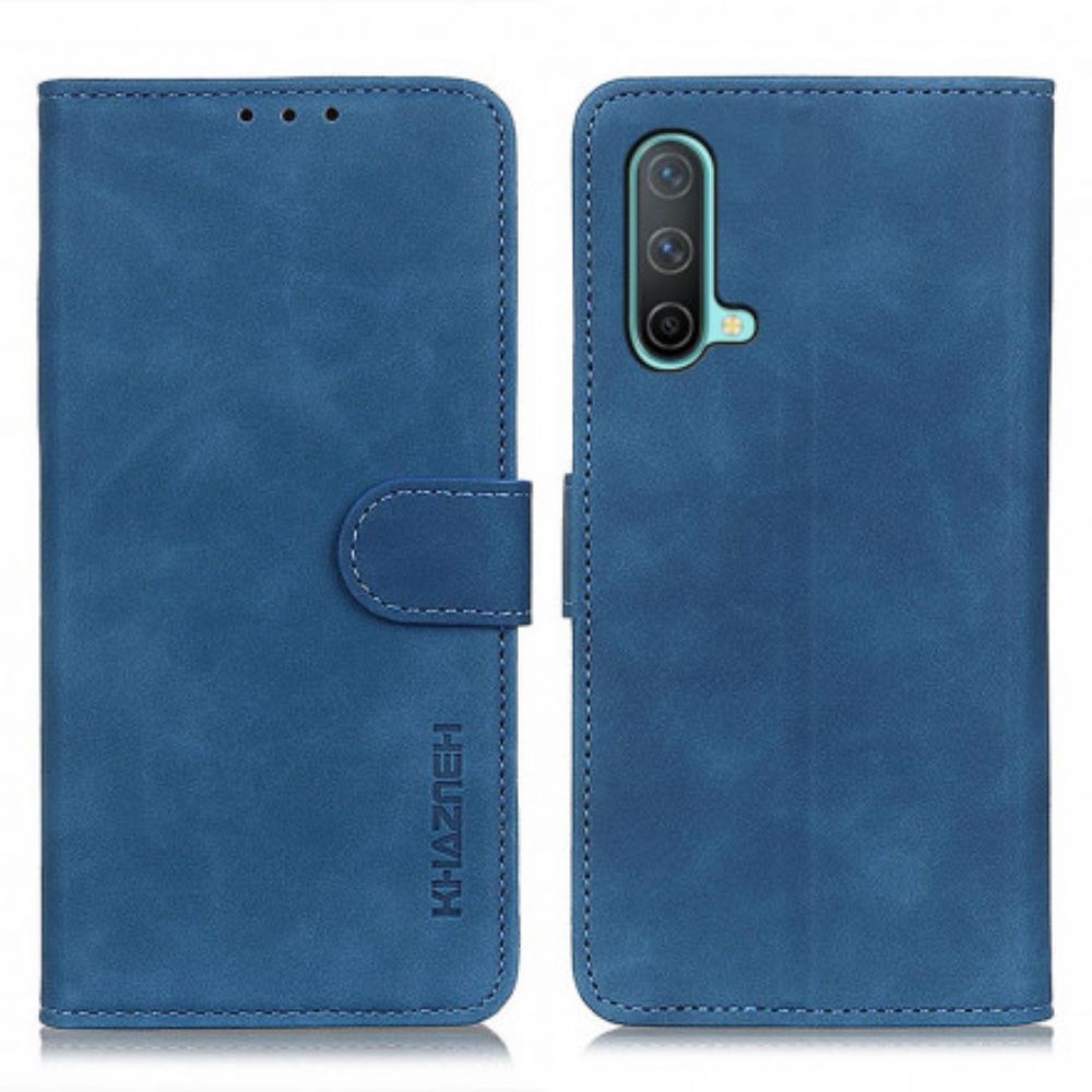 Leren Hoesje voor OnePlus Nord CE 5G Vintage Leereffect Khazneh