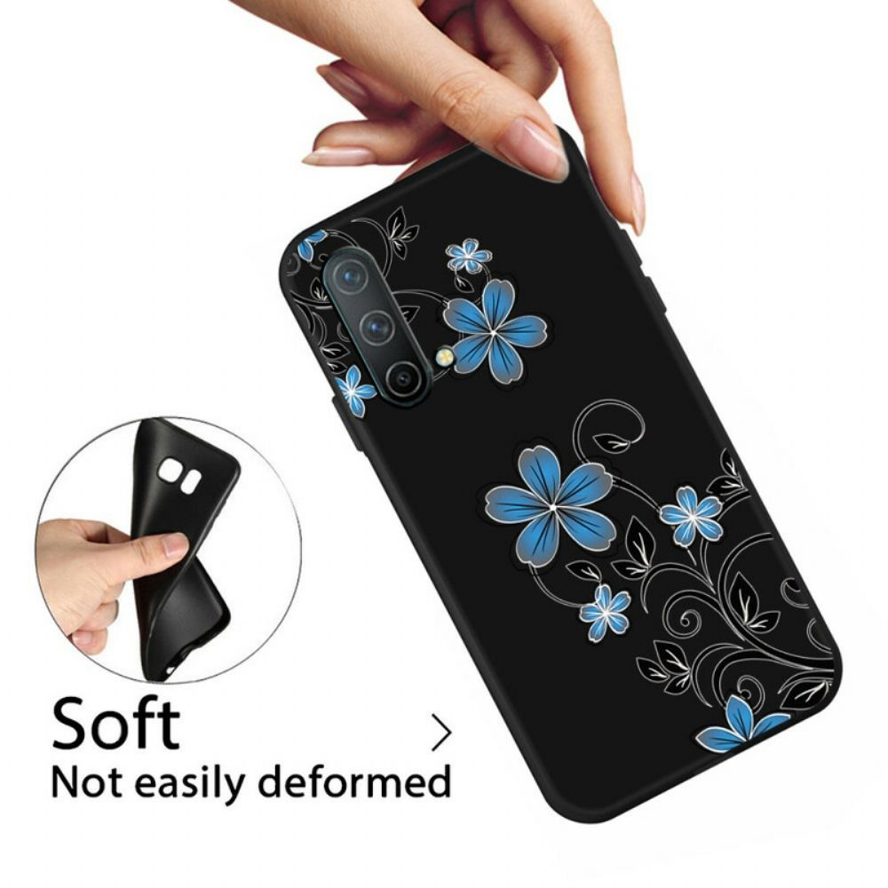 Telefoonhoesje voor OnePlus Nord CE 5G Blauwe Bloemen