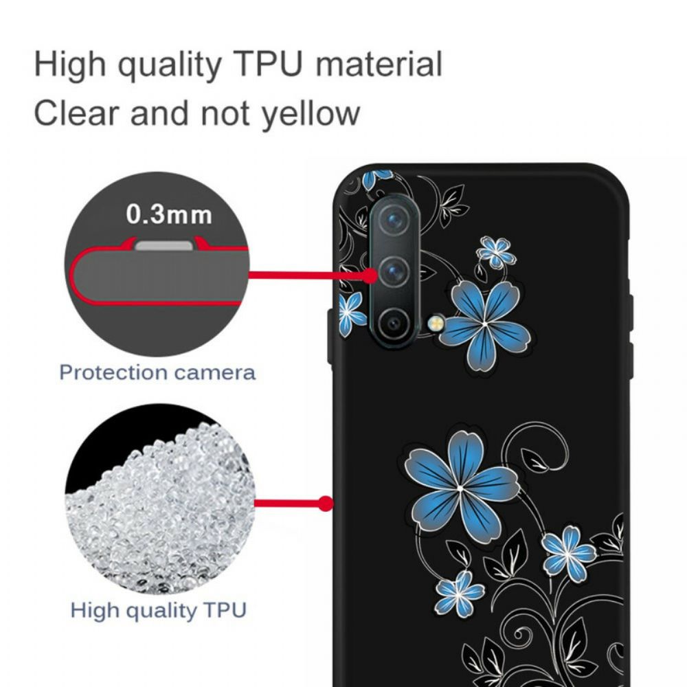 Telefoonhoesje voor OnePlus Nord CE 5G Blauwe Bloemen