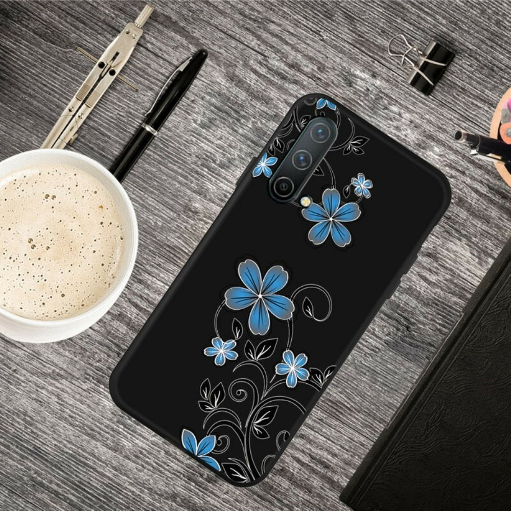 Telefoonhoesje voor OnePlus Nord CE 5G Blauwe Bloemen