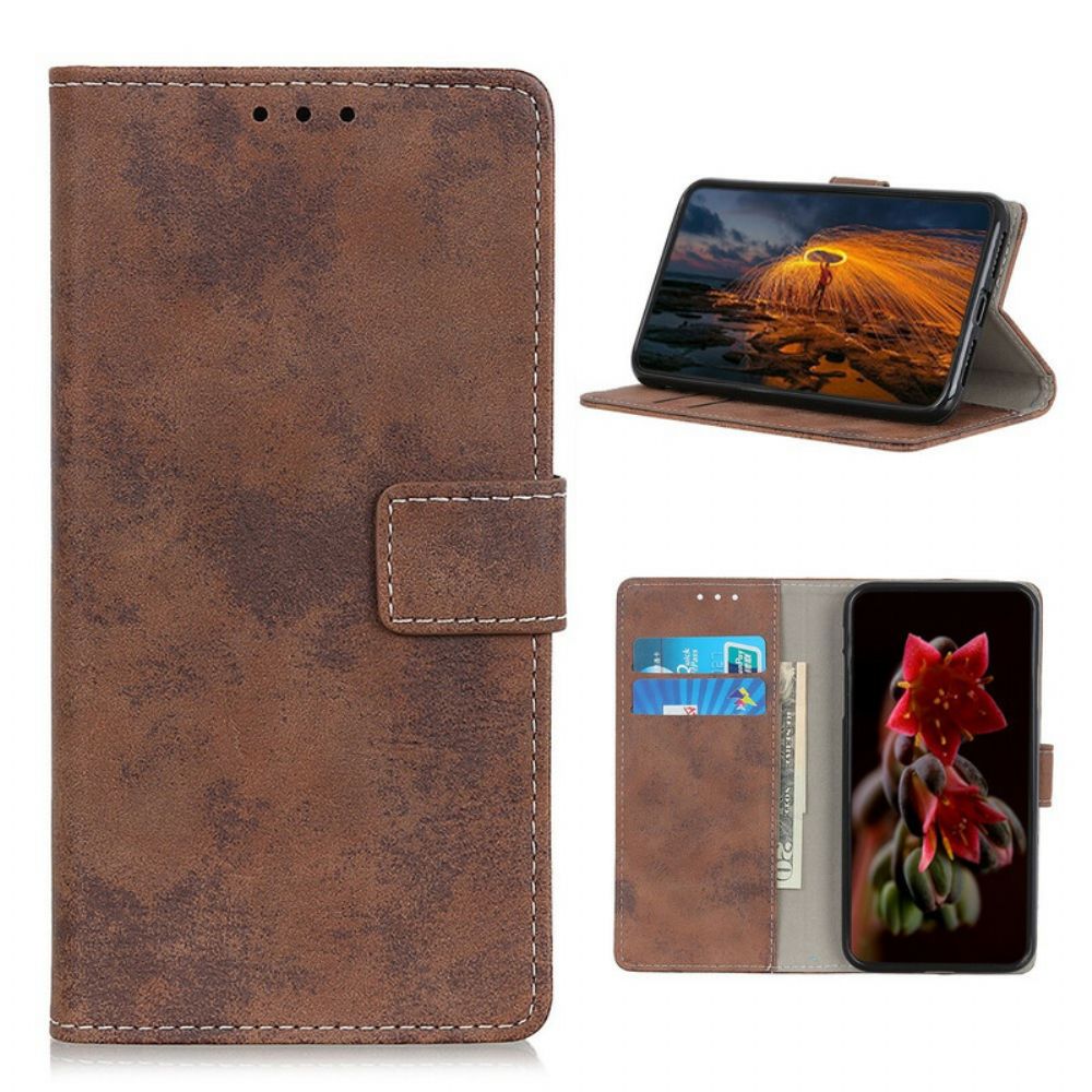 Leren Hoesje voor Sony Xperia 5 II Vintage Leereffect