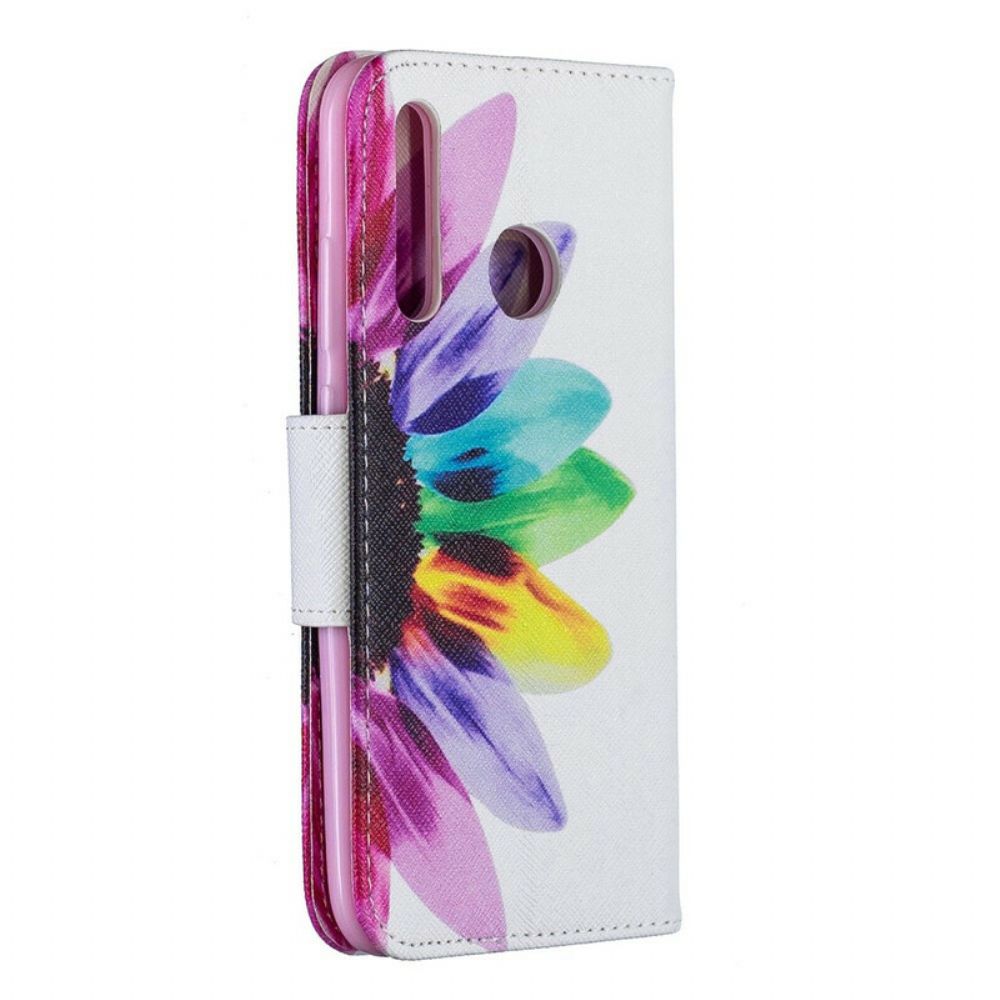 Flip Case voor Huawei P Smart Plus 2019 Aquarel Bloem