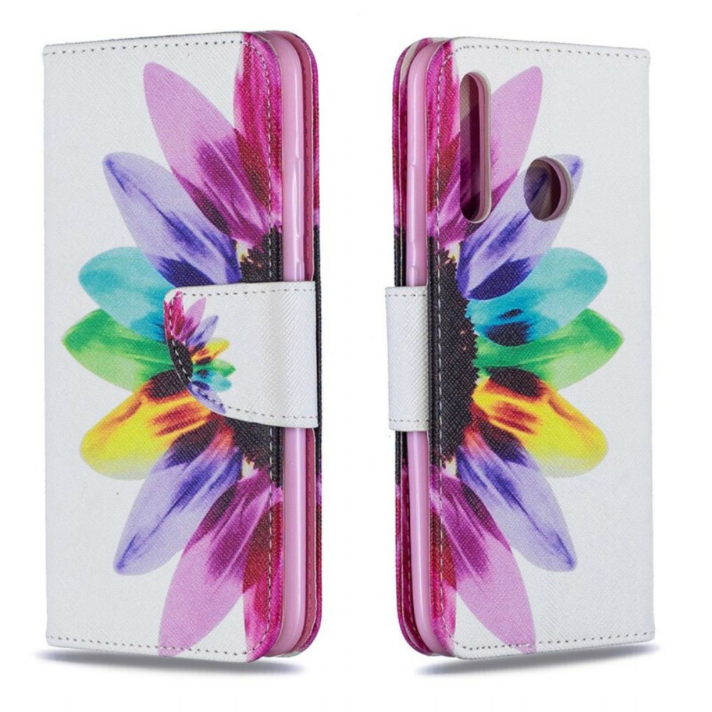 Flip Case voor Huawei P Smart Plus 2019 Aquarel Bloem