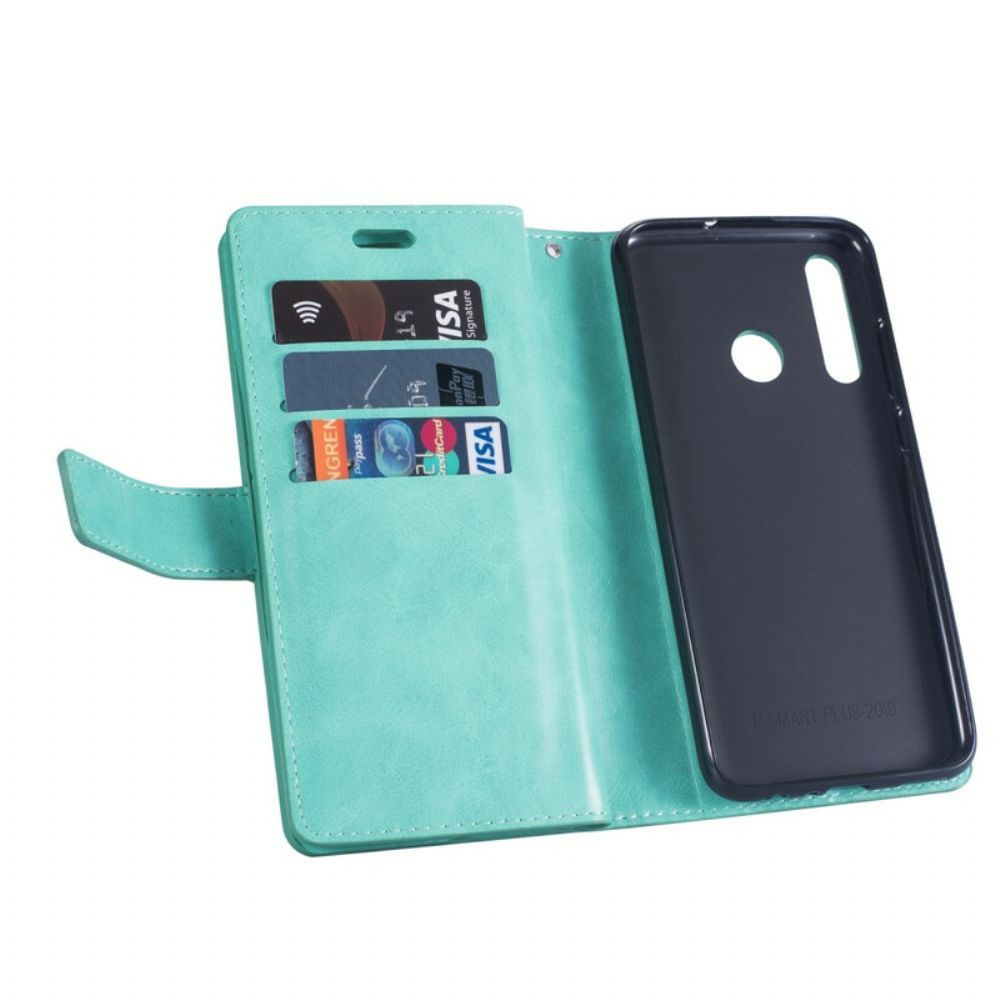 Folio-hoesje voor Huawei P Smart Plus 2019 Portemonnee Met Lanyard