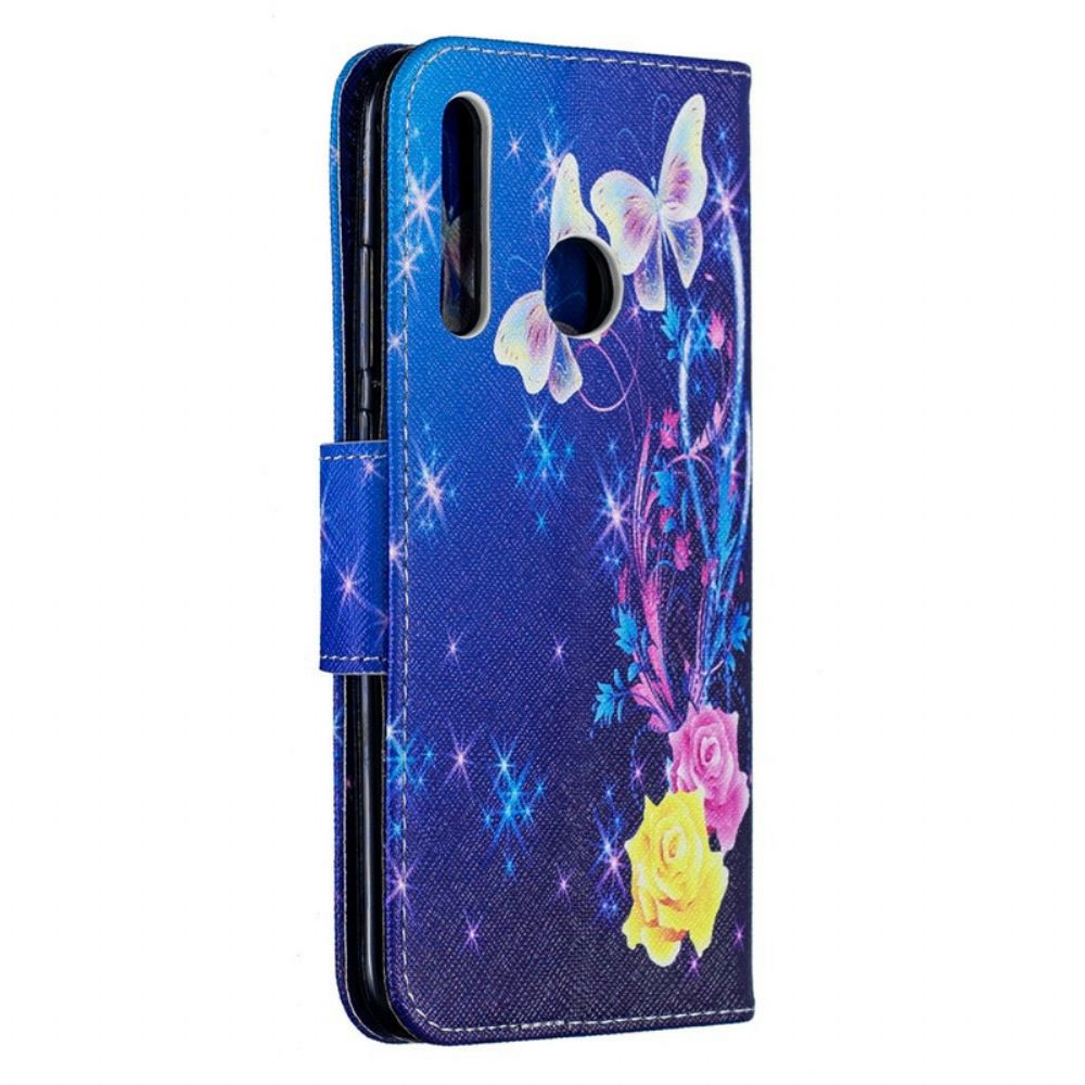 Leren Hoesje voor Huawei P Smart Plus 2019 Ongelooflijke Vlinders