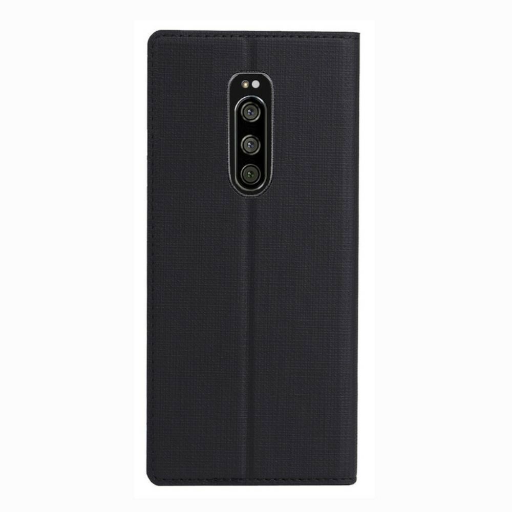 Bescherming Hoesje voor Sony Xperia 1 Folio-hoesje Getextureerd