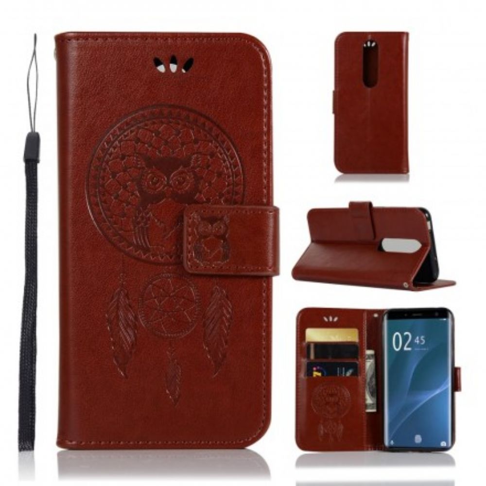 Folio-hoesje voor Sony Xperia 1 Leer Effect Catch Dreams Owl