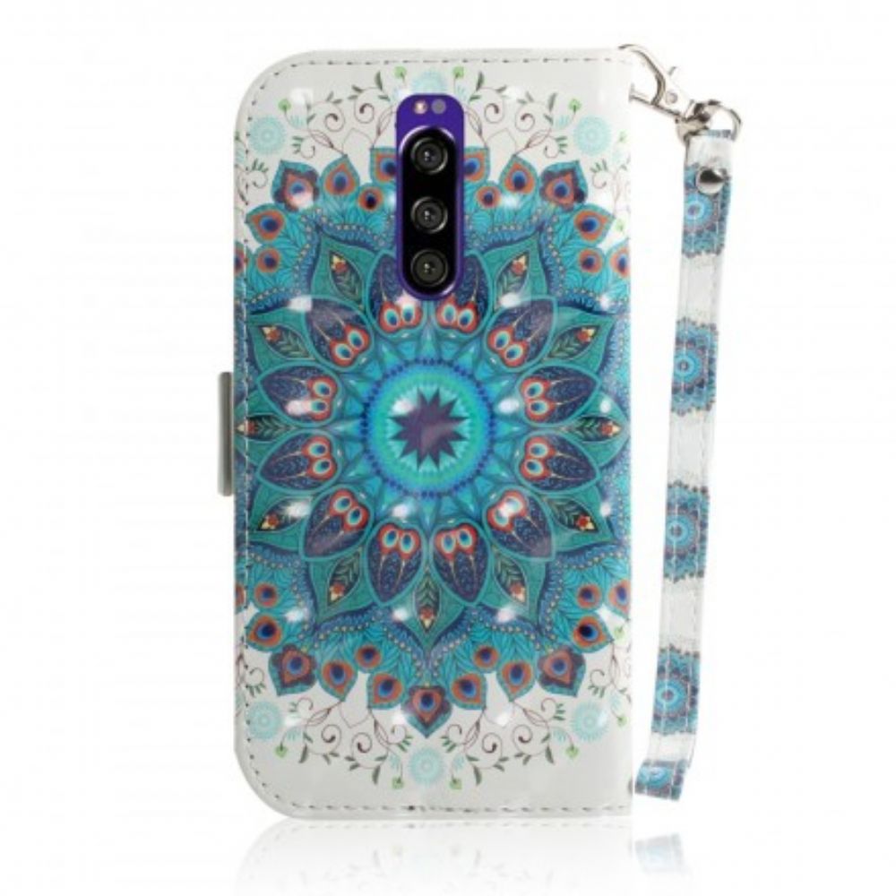 Folio-hoesje voor Sony Xperia 1 Met Ketting Meesterlijke Mandala Met Bandjes