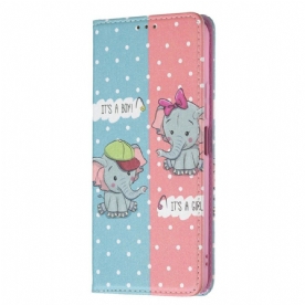 Bescherming Hoesje voor Xiaomi Mi 11 Lite 5G NE / Mi 11 Lite 4G / 5G Folio-hoesje Baby Olifanten