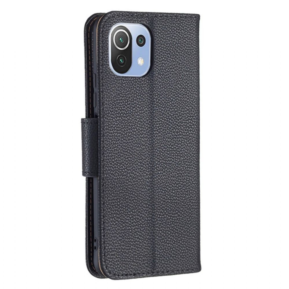 Folio-hoesje voor Xiaomi Mi 11 Lite 5G NE / Mi 11 Lite 4G / 5G Flip Case Litchi Flap Schuin