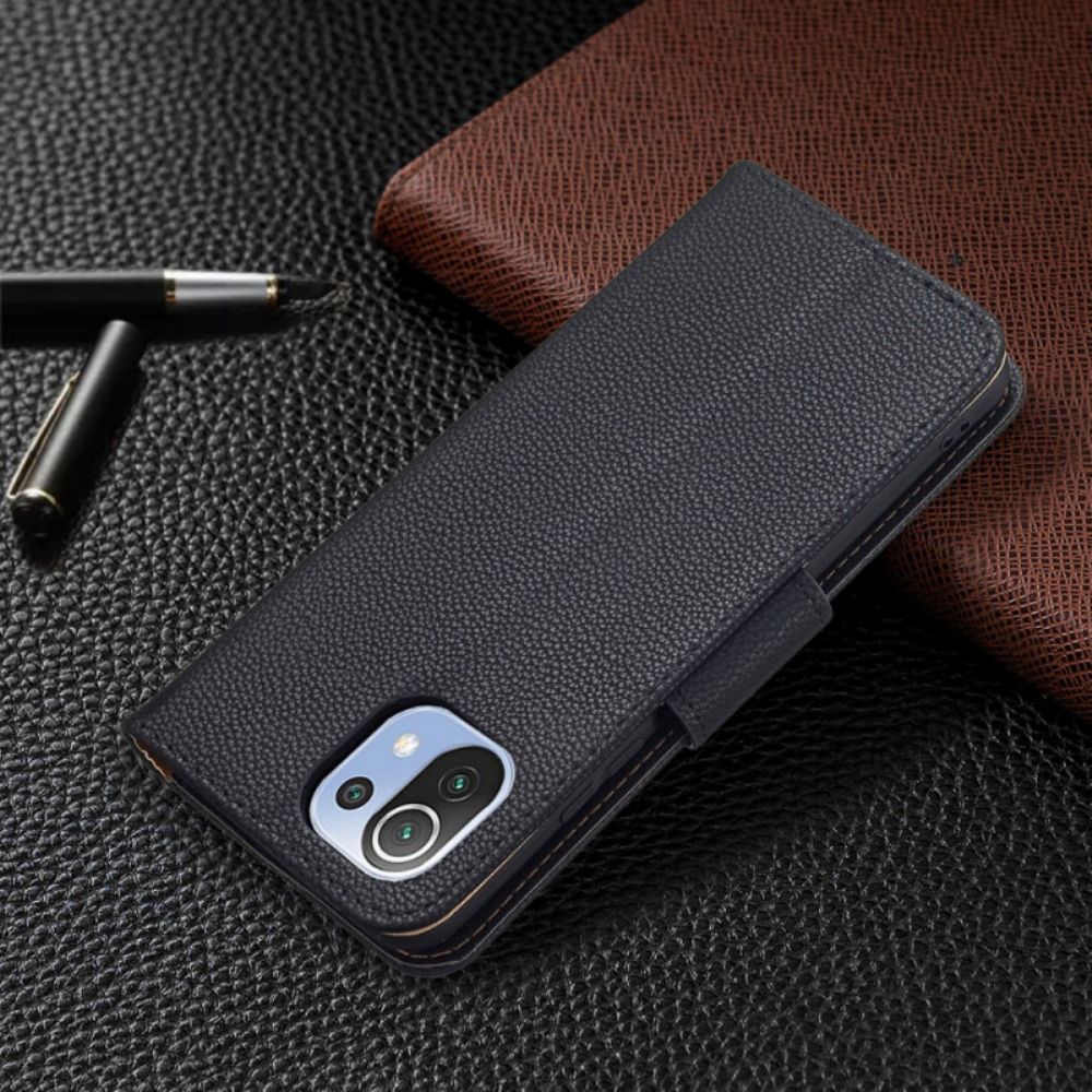 Folio-hoesje voor Xiaomi Mi 11 Lite 5G NE / Mi 11 Lite 4G / 5G Flip Case Litchi Flap Schuin