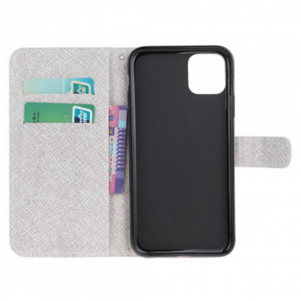 Folio-hoesje voor Xiaomi Mi 11 Lite 5G NE / Mi 11 Lite 4G / 5G Met Ketting Funky Katten Met Riem