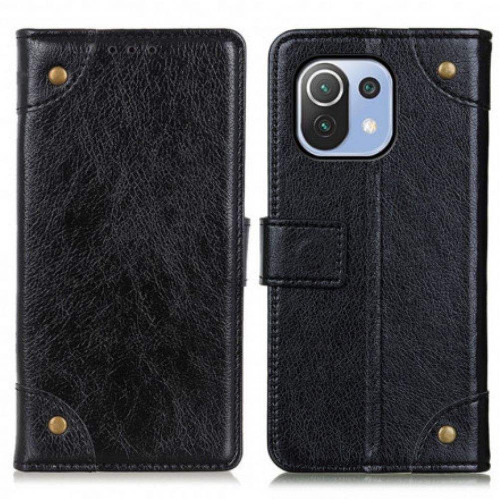 Folio-hoesje voor Xiaomi Mi 11 Lite 5G NE / Mi 11 Lite 4G / 5G Nappaleder Stijl