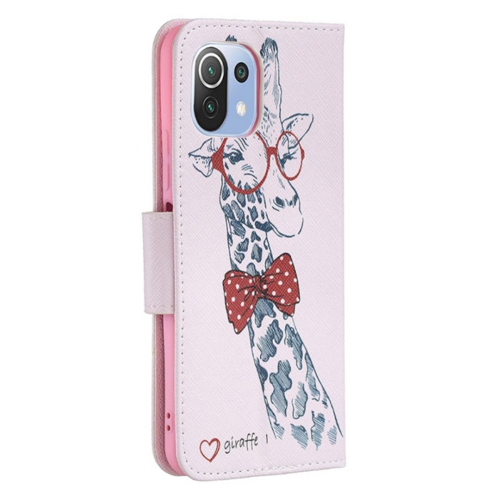 Folio-hoesje voor Xiaomi Mi 11 Lite 5G NE / Mi 11 Lite 4G / 5G Nerdy Giraf