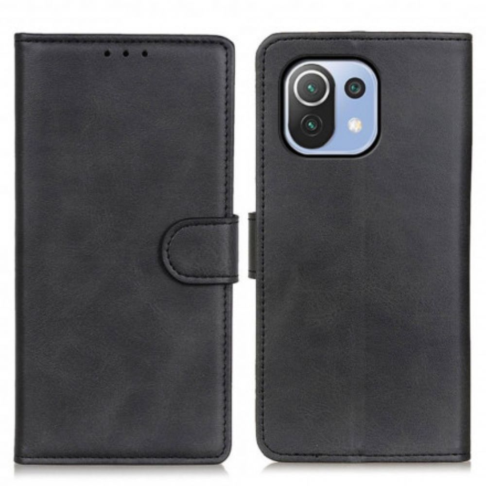 Folio-hoesje voor Xiaomi Mi 11 Lite 5G NE / Mi 11 Lite 4G / 5G Retro Mat Leereffect