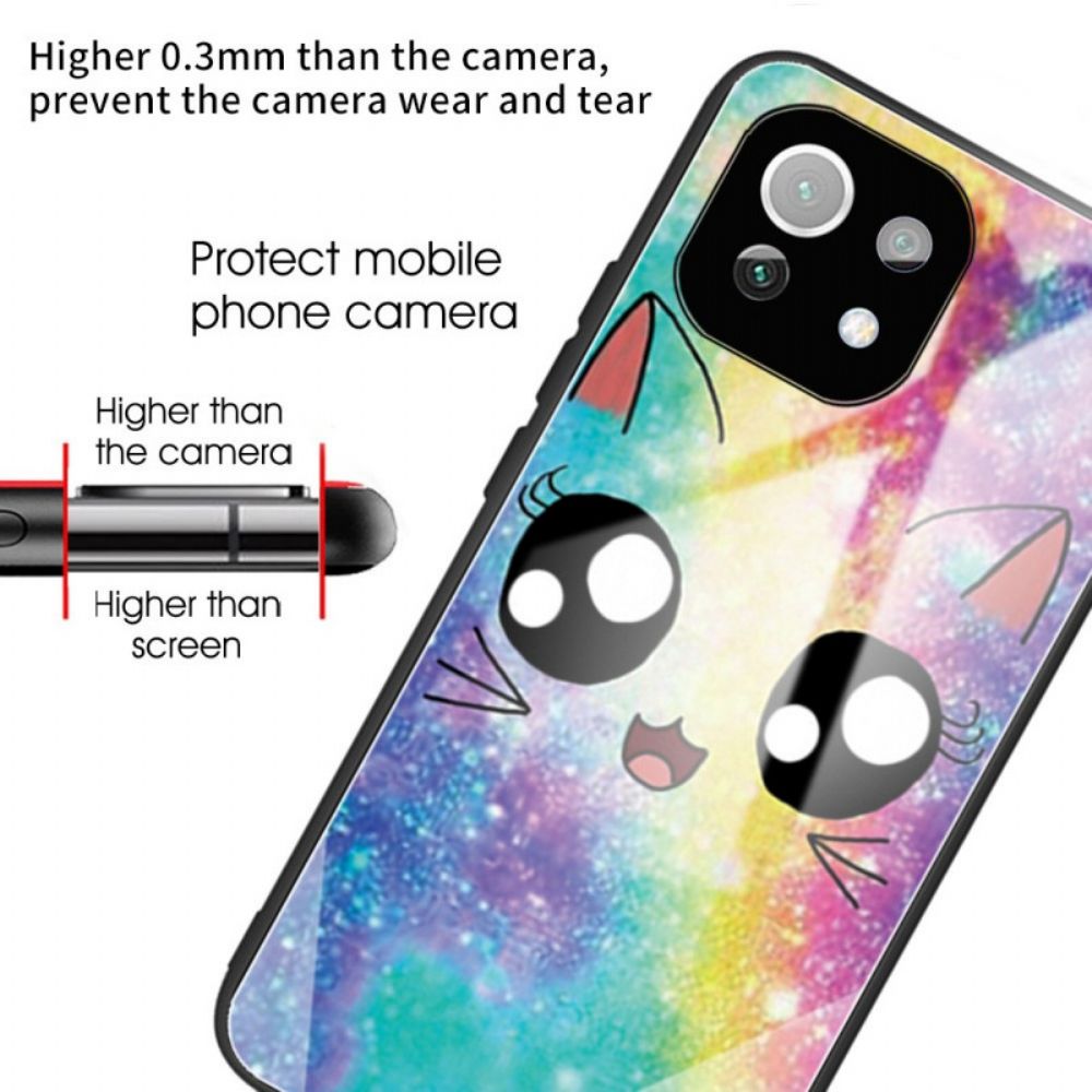 Hoesje voor Xiaomi Mi 11 Lite 5G NE / Mi 11 Lite 4G / 5G Cartoon Gehard Glas