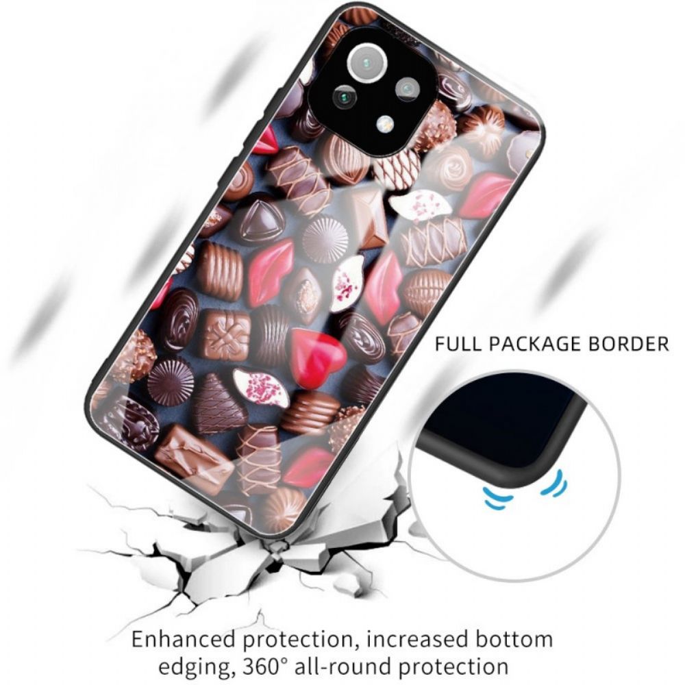 Hoesje voor Xiaomi Mi 11 Lite 5G NE / Mi 11 Lite 4G / 5G Chocolade Van Gehard Glas