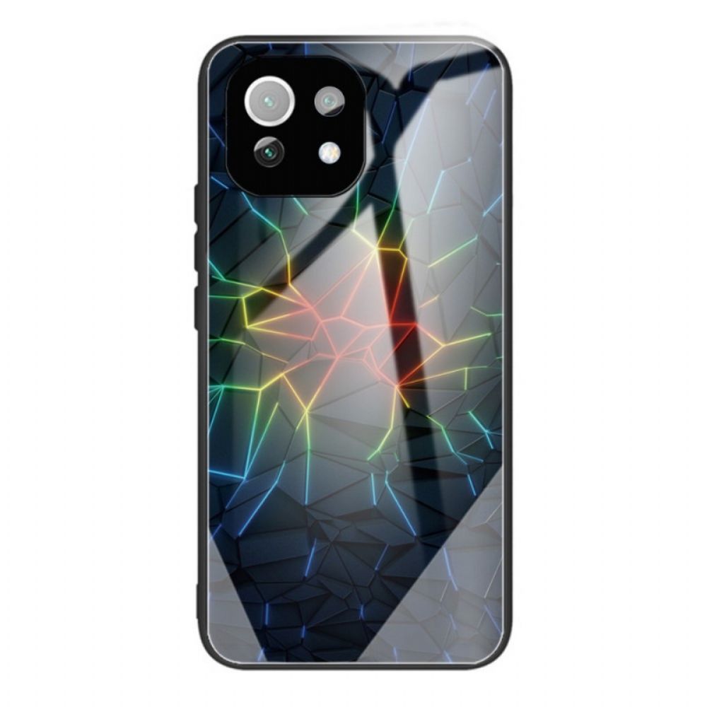 Hoesje voor Xiaomi Mi 11 Lite 5G NE / Mi 11 Lite 4G / 5G Geometrie Van Gehard Glas