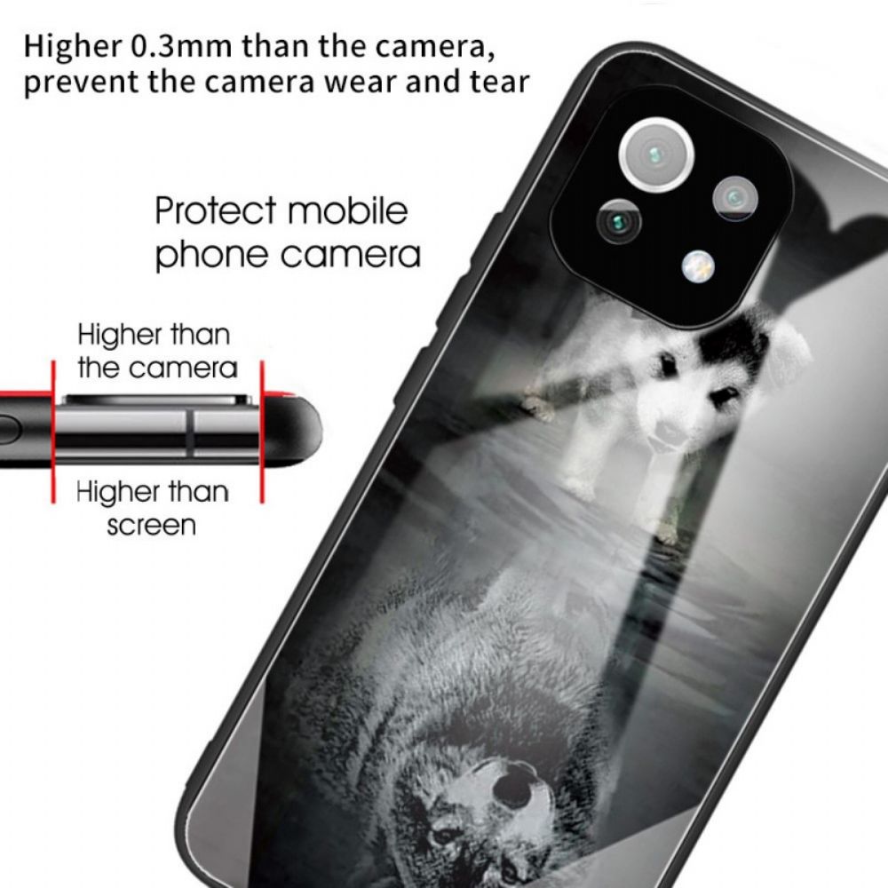 Hoesje voor Xiaomi Mi 11 Lite 5G NE / Mi 11 Lite 4G / 5G Puppy Dream Gehard Glas