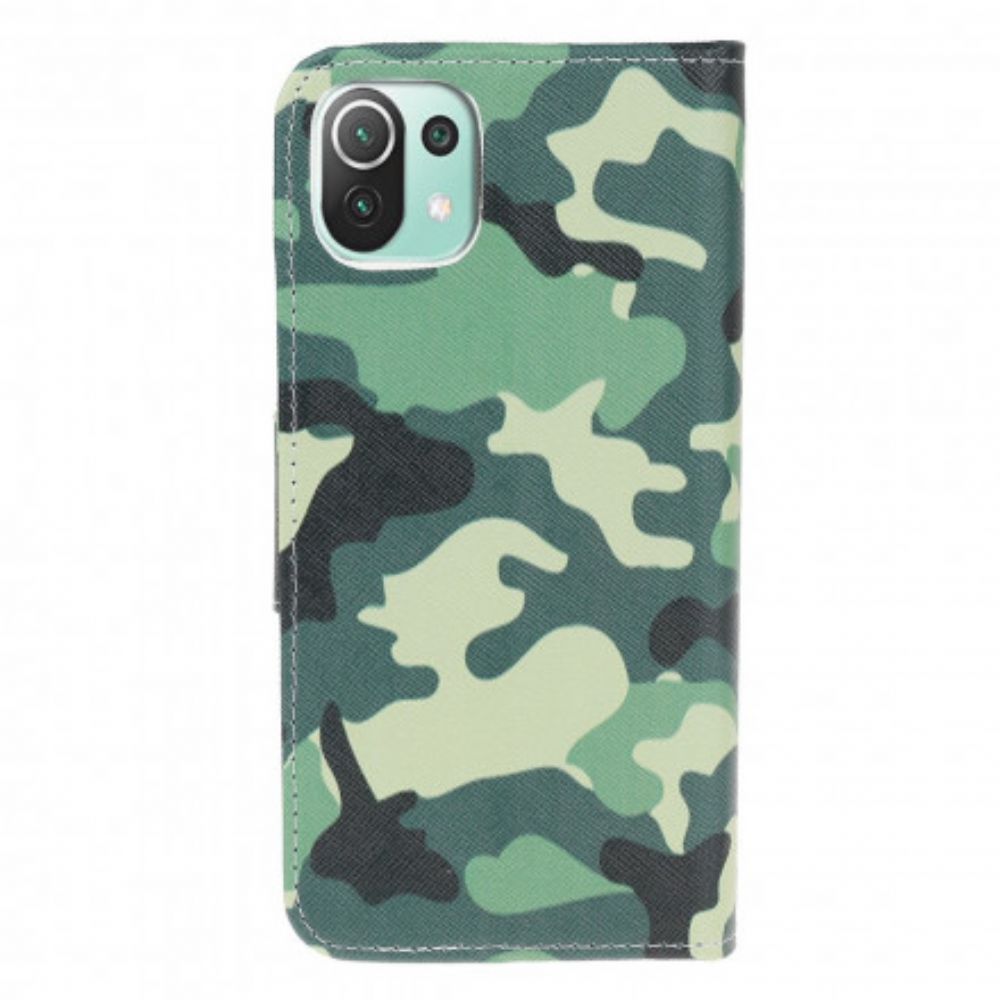 Leren Hoesje voor Xiaomi Mi 11 Lite 5G NE / Mi 11 Lite 4G / 5G Camouflage