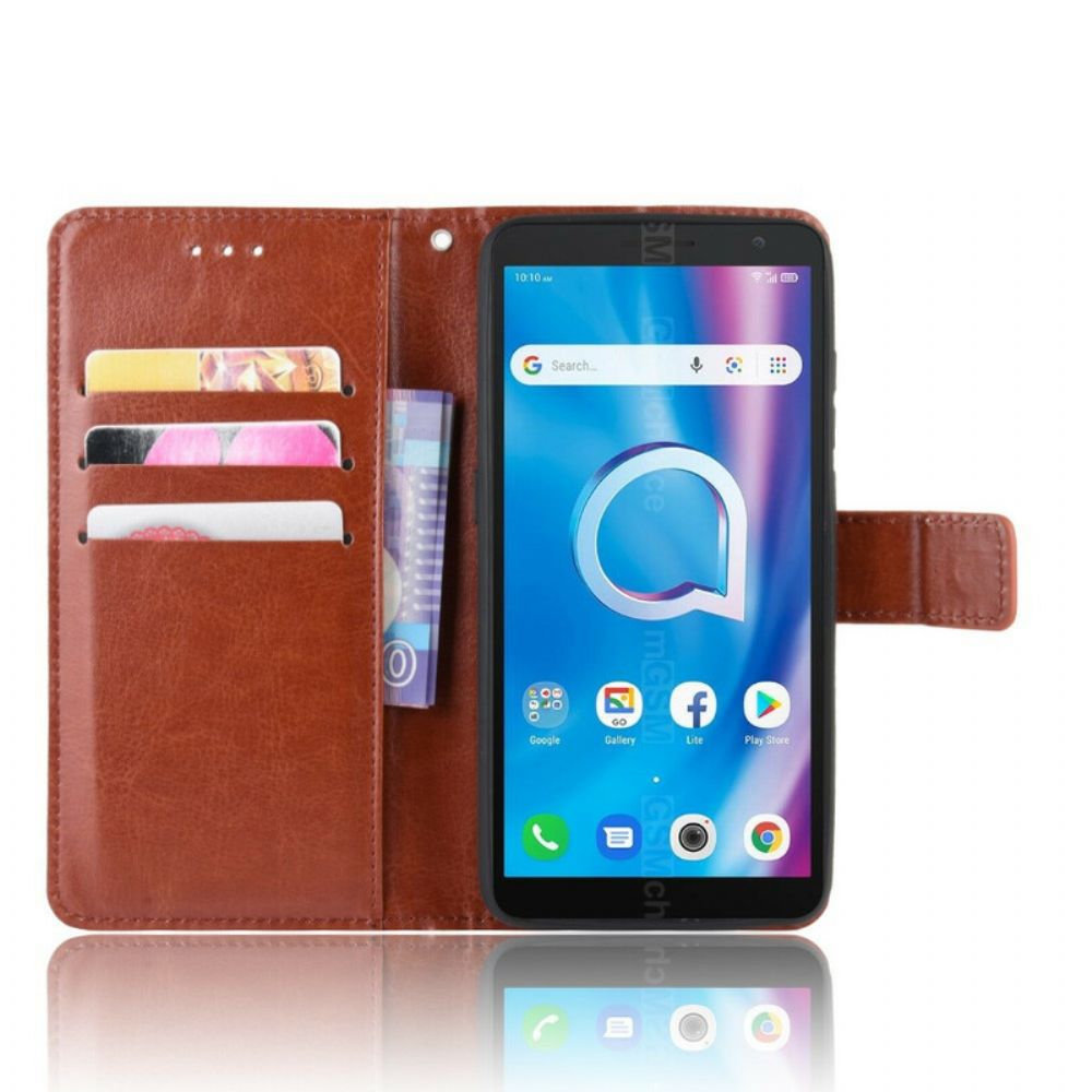 Flip Case voor Alcatel 1B (2020) Flitsachtig Kunstleer