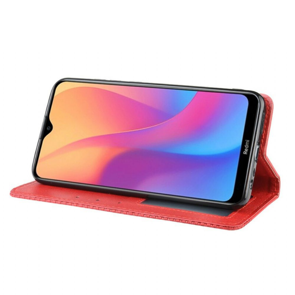 Bescherming Hoesje voor Xiaomi Redmi 8A Folio-hoesje Vintage Gestileerd Leereffect