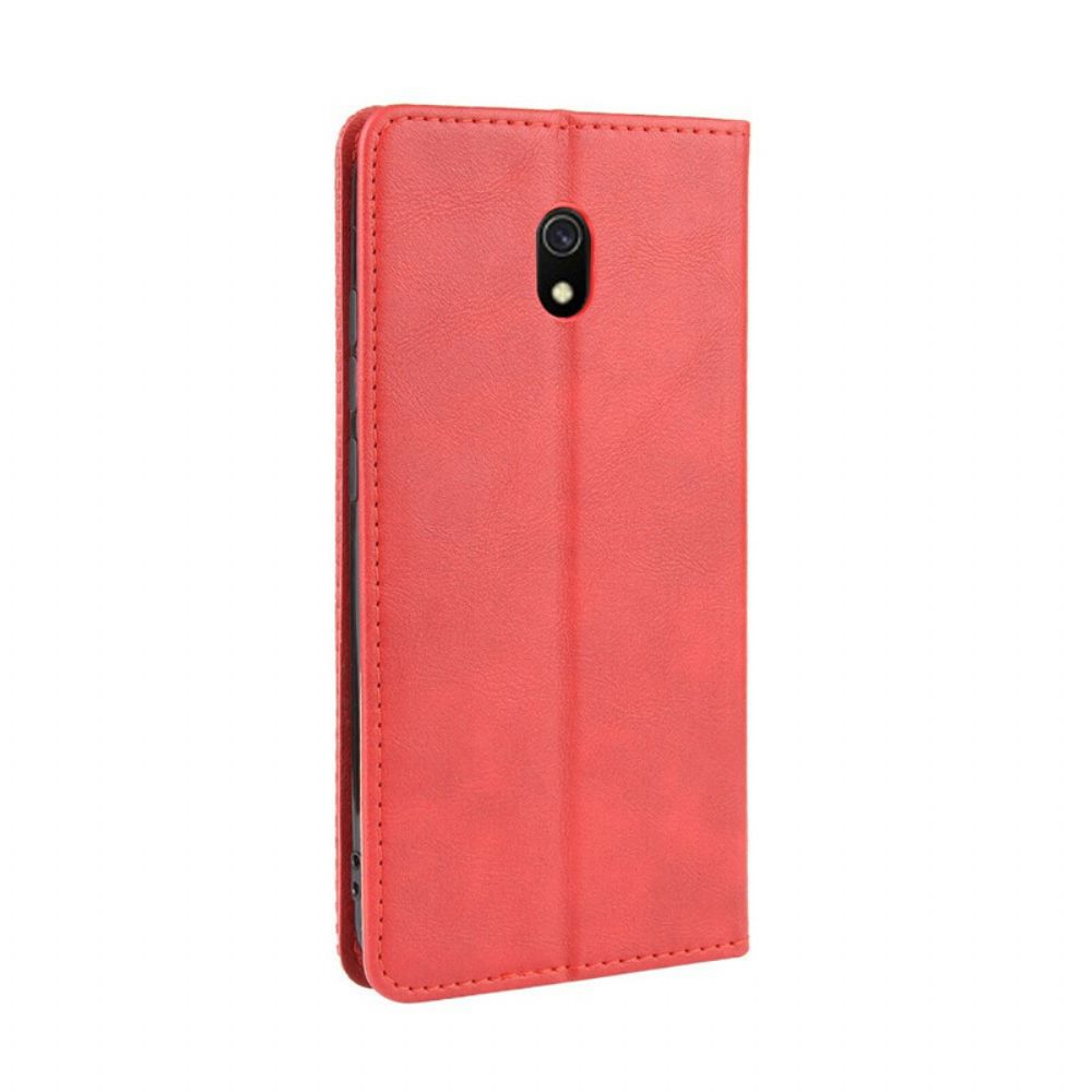 Bescherming Hoesje voor Xiaomi Redmi 8A Folio-hoesje Vintage Gestileerd Leereffect