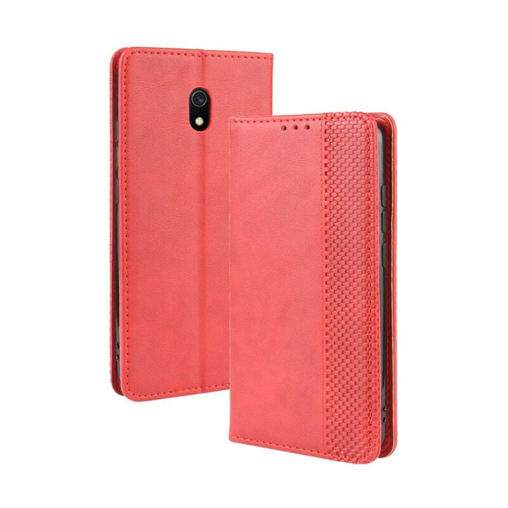 Bescherming Hoesje voor Xiaomi Redmi 8A Folio-hoesje Vintage Gestileerd Leereffect