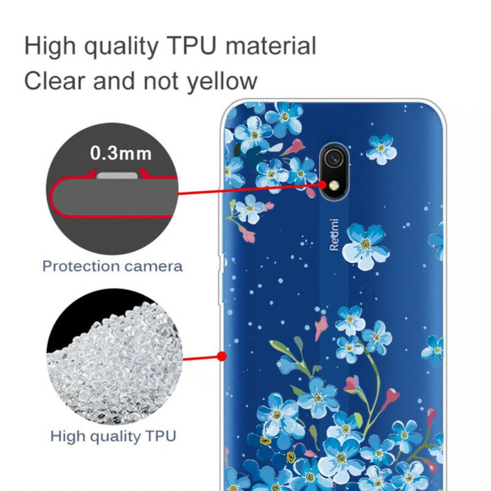 Hoesje voor Xiaomi Redmi 8A Boeket Blauwe Bloemen