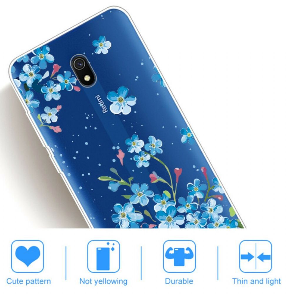 Hoesje voor Xiaomi Redmi 8A Boeket Blauwe Bloemen