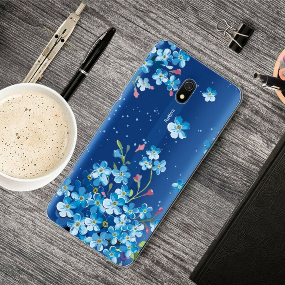 Hoesje voor Xiaomi Redmi 8A Boeket Blauwe Bloemen