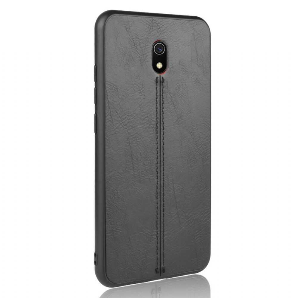 Hoesje voor Xiaomi Redmi 8A Naad Leereffect