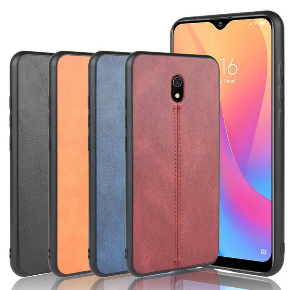 Hoesje voor Xiaomi Redmi 8A Naad Leereffect