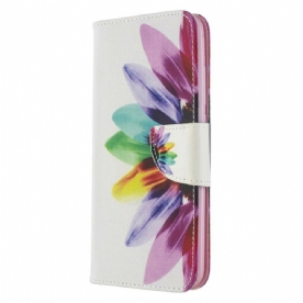 Leren Hoesje voor Xiaomi Redmi 8A Aquarel Bloem