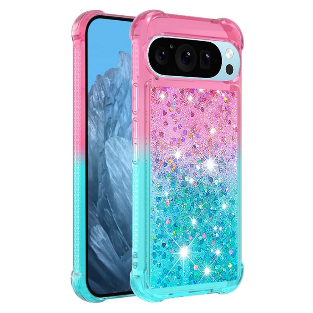 Case Hoesje Google Pixel 9 Pro Xl Telefoonhoesje Glitterverloop