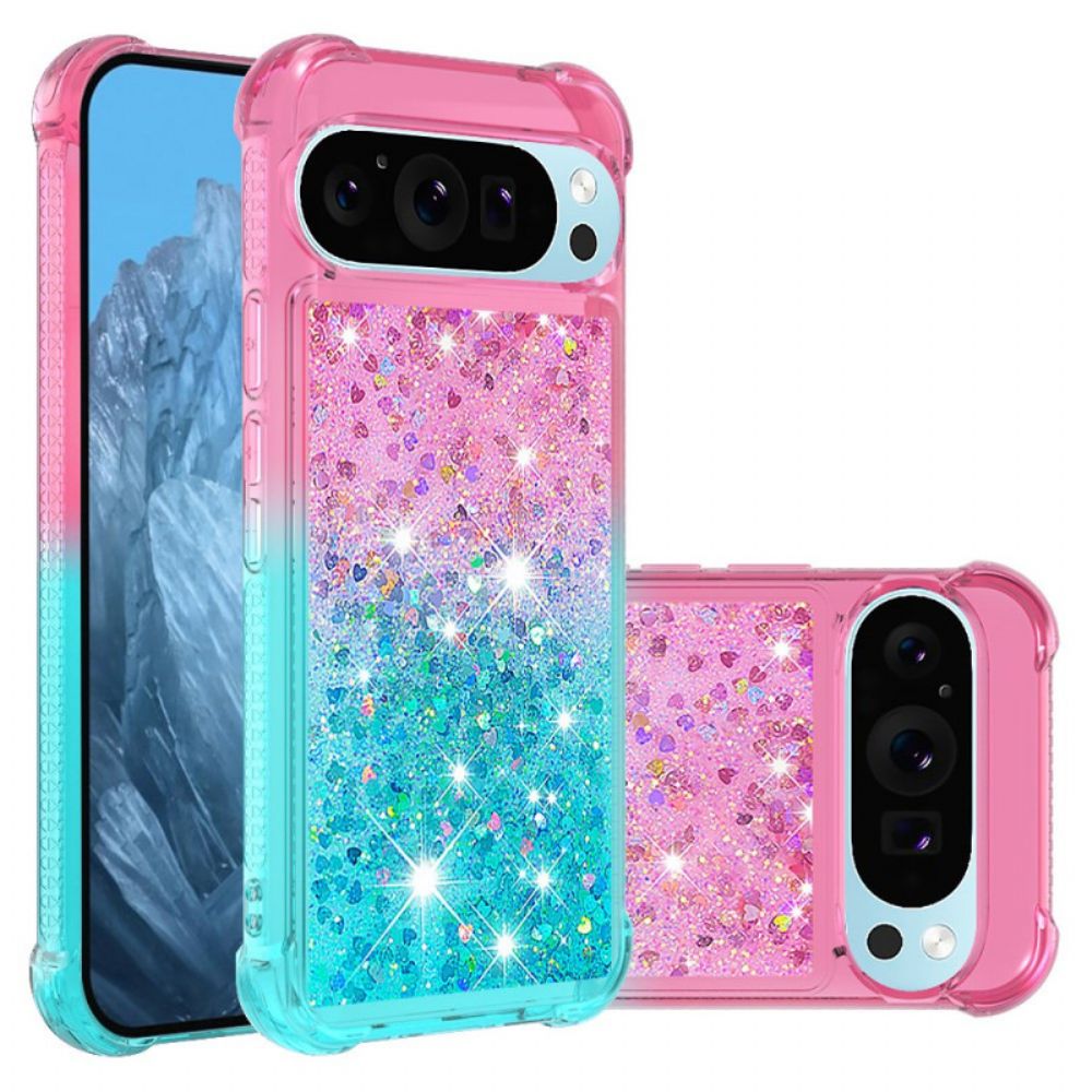 Case Hoesje Google Pixel 9 Pro Xl Telefoonhoesje Glitterverloop