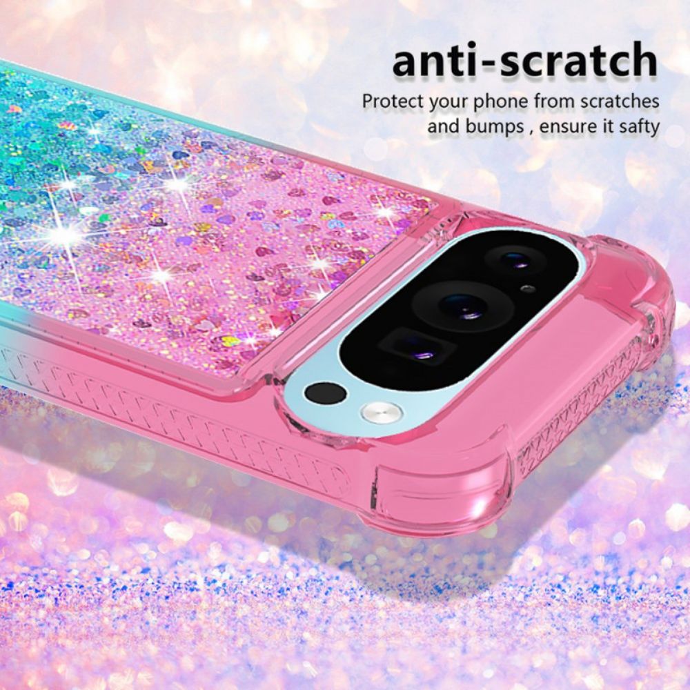 Case Hoesje Google Pixel 9 Pro Xl Telefoonhoesje Glitterverloop