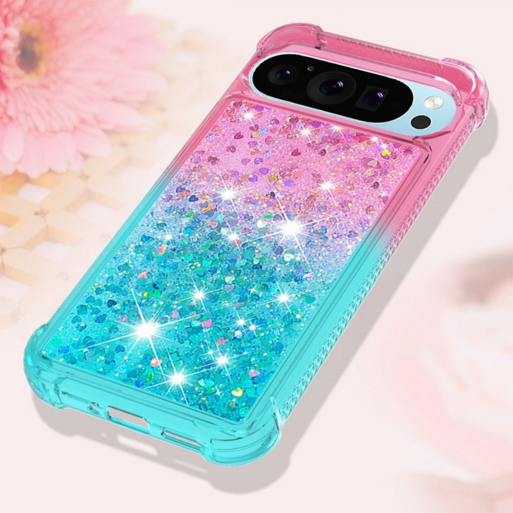 Case Hoesje Google Pixel 9 Pro Xl Telefoonhoesje Glitterverloop