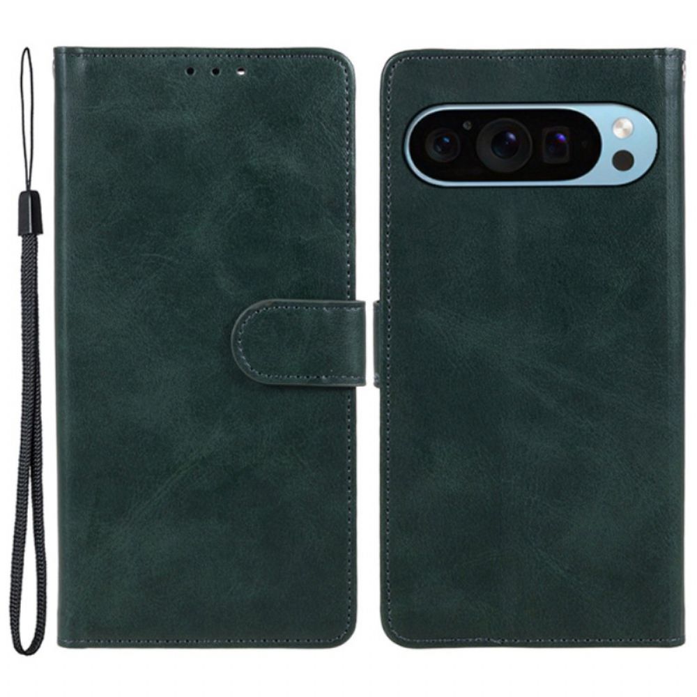 Flip Case Leren Google Pixel 9 Pro Xl Magnetische Sluiting