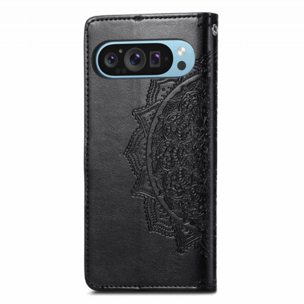 Folio-hoesje Google Pixel 9 Pro Xl Telefoonhoesje Barok Mandala Met Bandje